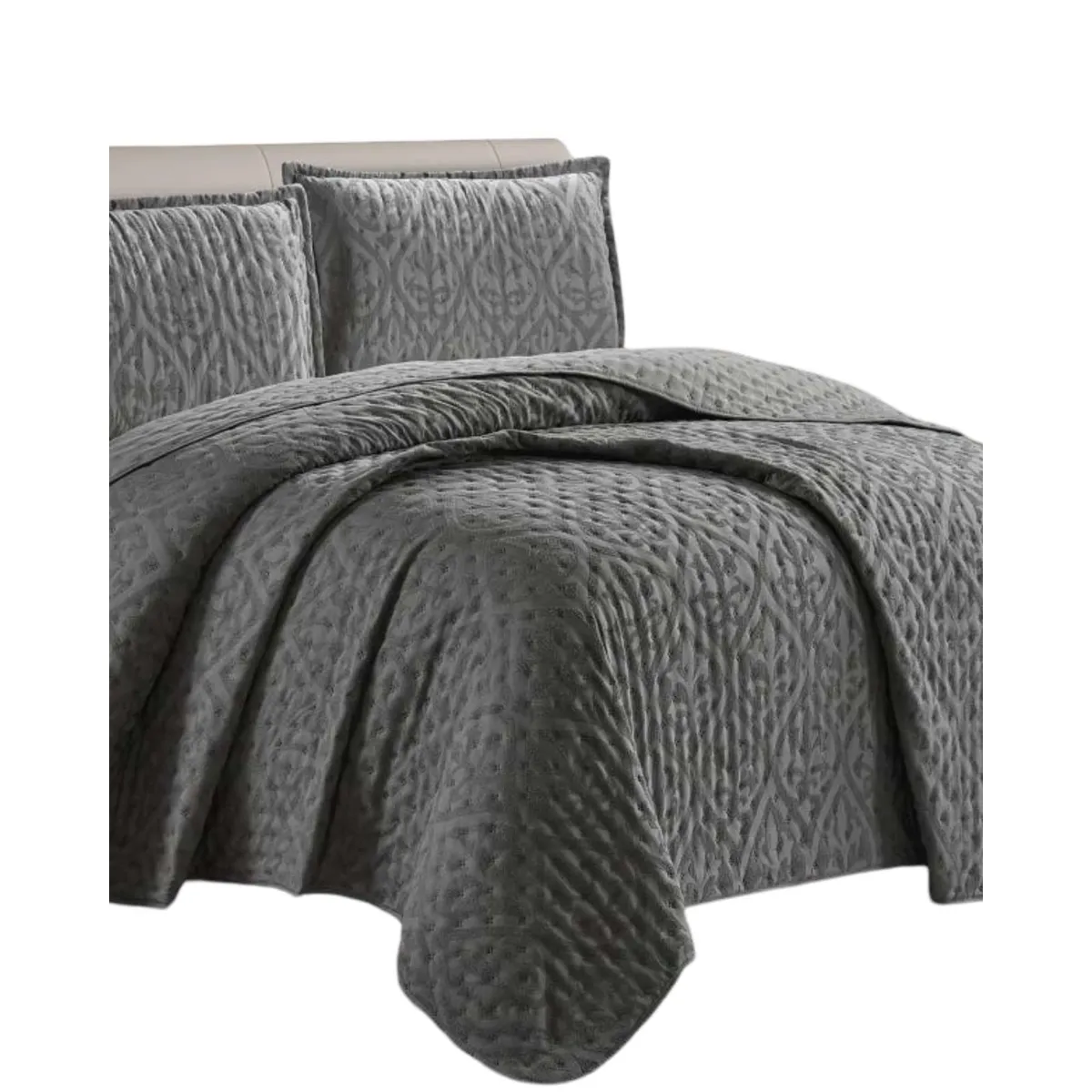 GENERICO - Cubrecama 2 plazas de Lujo Extra Suave con relieves de Tufting