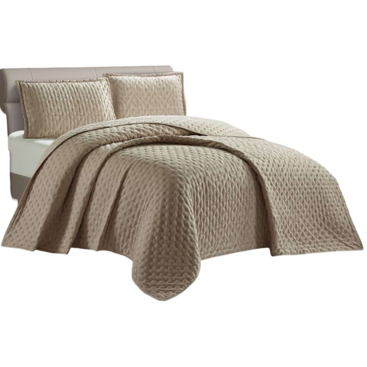 GENERICO - Cubrecama King de Lujo Extra Suave con relieves de Tufting