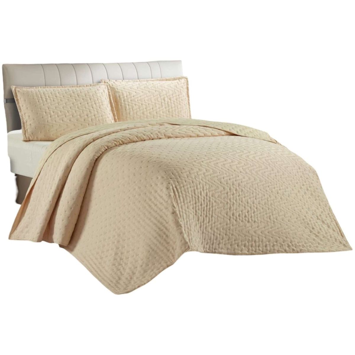 GENERICO - Cubrecama King de Lujo Extra Suave con relieves de Tufting