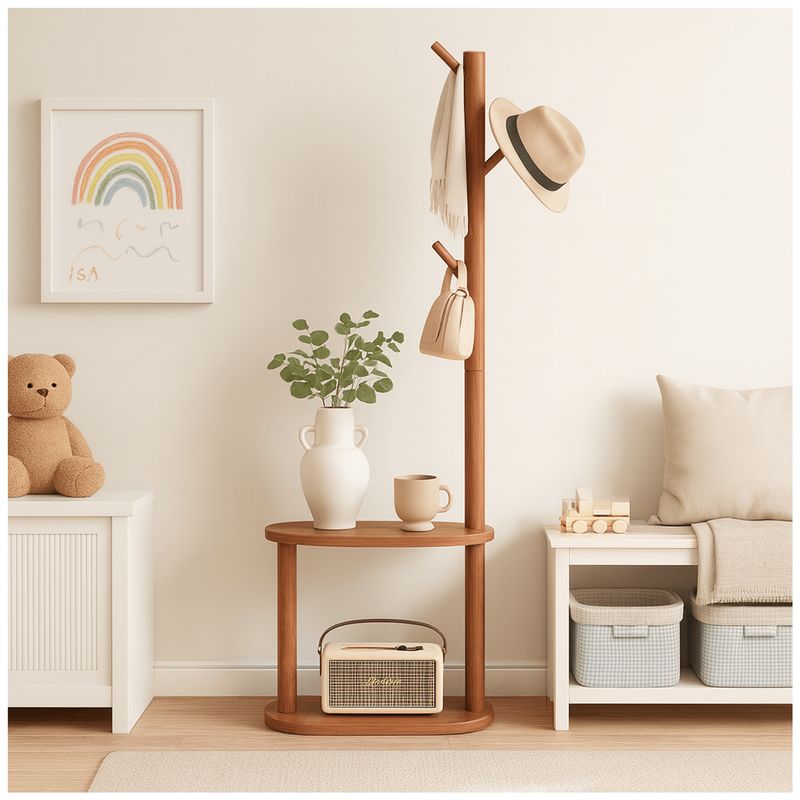 HOMER DESIGN - Perchero Árbol Con Repisa Estilo Nórdico Dormitorio Entrada