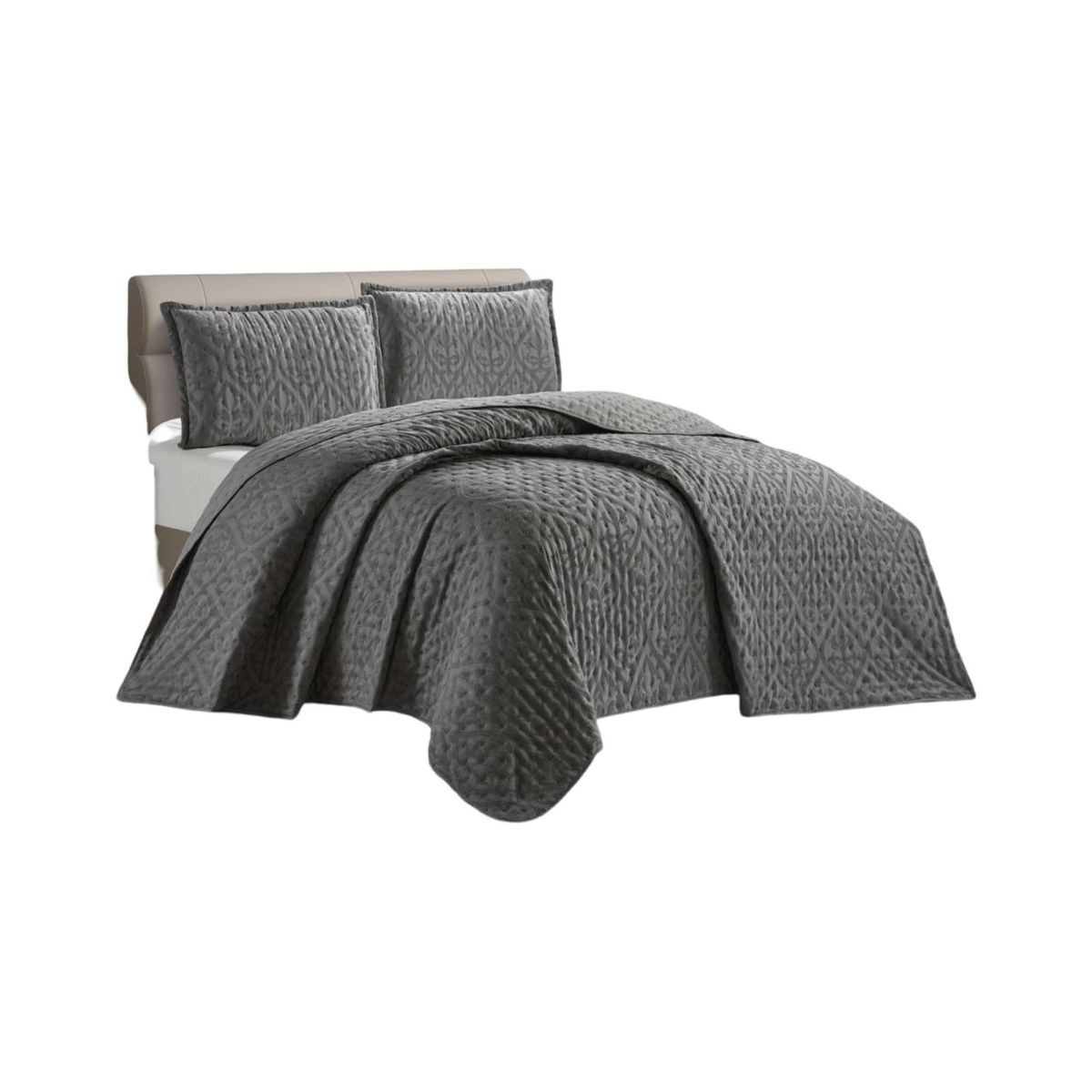 GENERICO - Quilt plaza y media de Lujo Extra Suave con relieves de Tufting