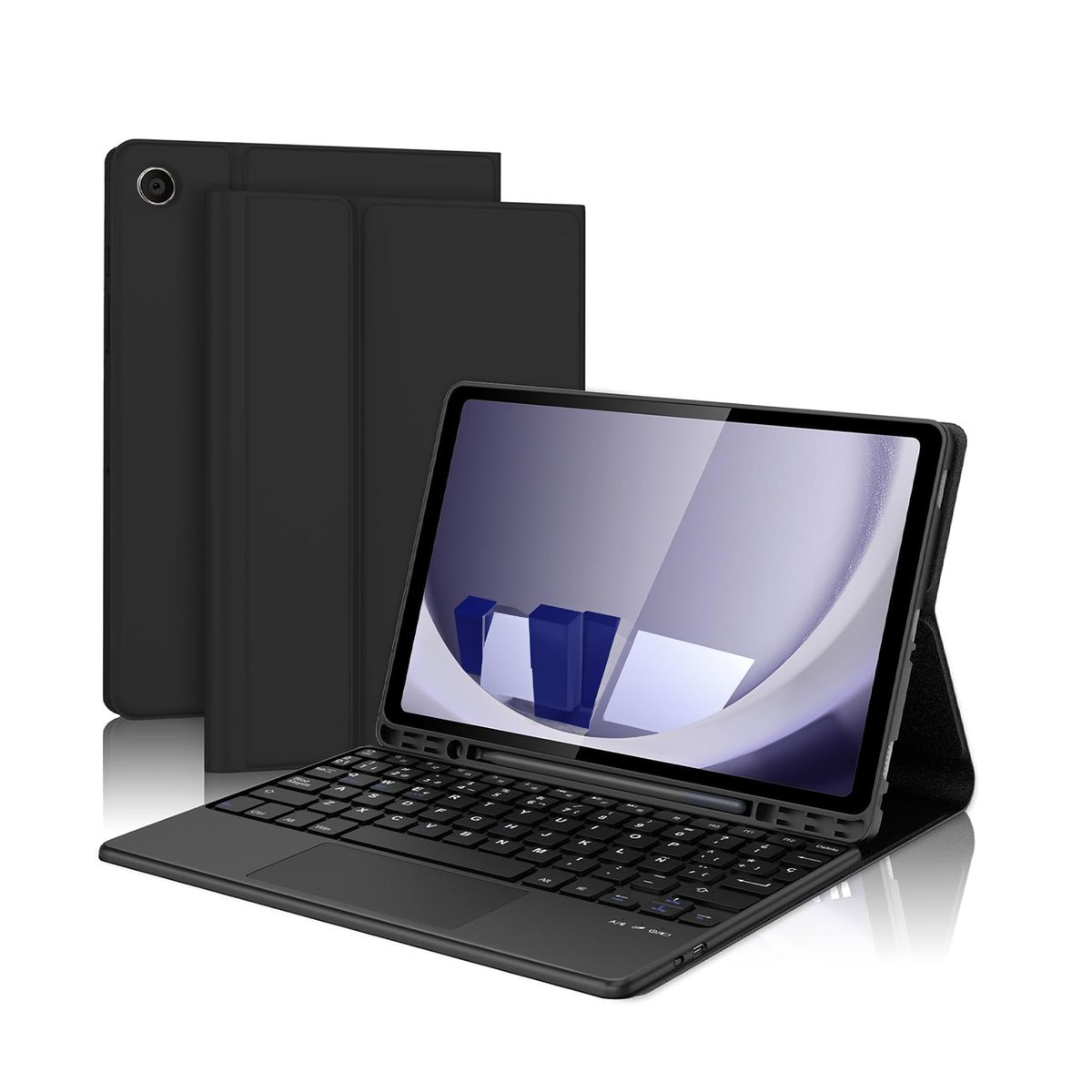 JOIGO - Funda Con Teclado Español Touchpad Para Samsung Tab A11 Plus Negro