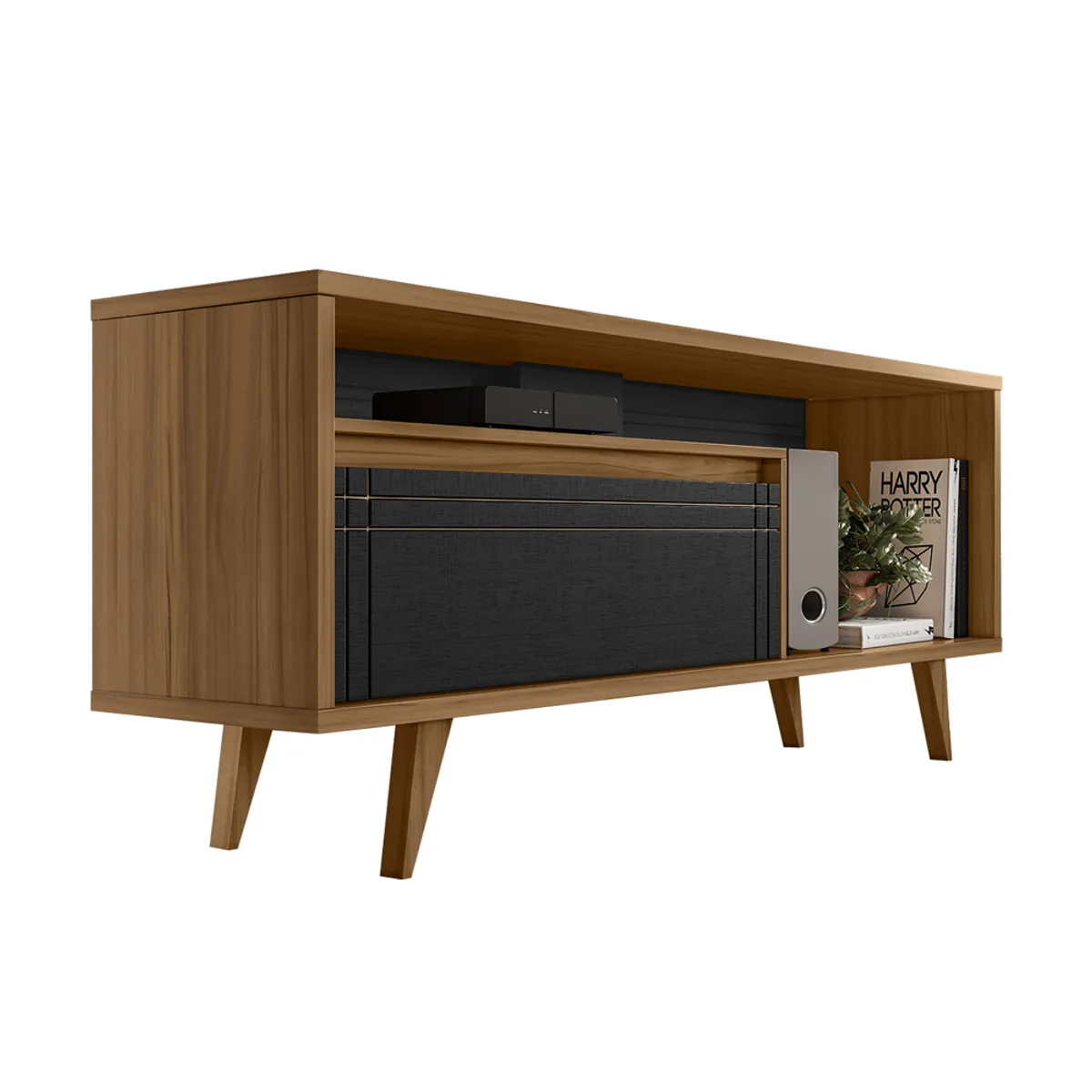 HOME MOBILI - Rack Tv 60 Malta CastañoNegro