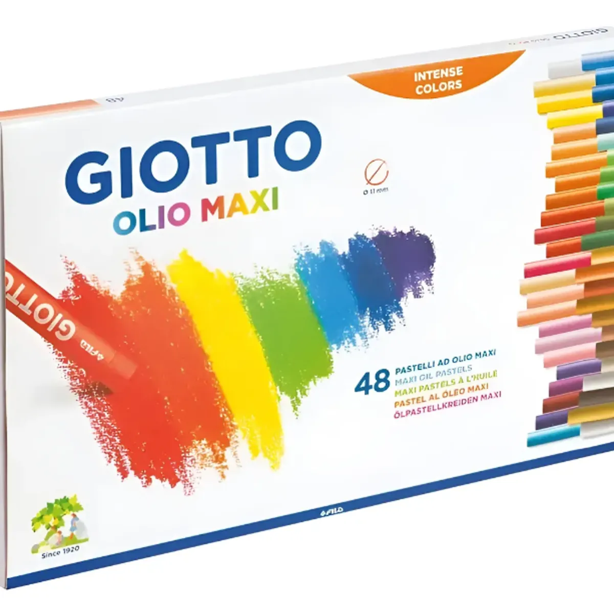 GIOTTO - Lápices Óleo Pastel Giotto 48 Unidades Colores Vivos Multicolor