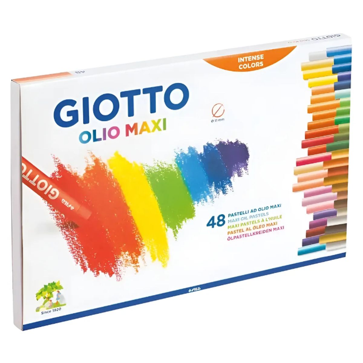GIOTTO - Lápices Óleo Pastel Giotto 48 Unidades Colores Vivos Multicolor