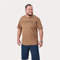 GANGSTER - Plus Polera MC Basica Latic Café Oscuro