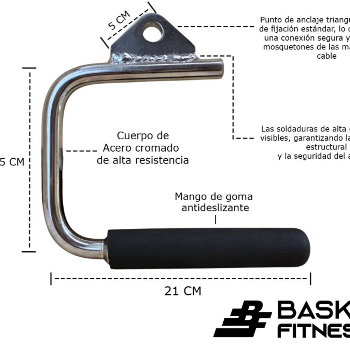 BASKO FITNESS - Accesorio Polea Tomada Simple Abierta