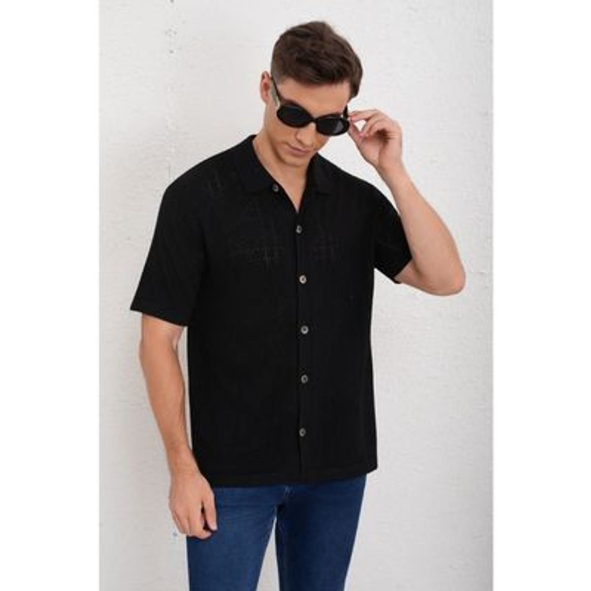 LIKE SHOP - Camisa Hombre Hilo Algodon Verano Calidad Premium Diseño 7222