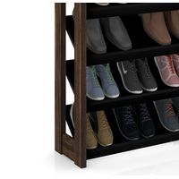 ZAPATERO 8 NIVELES 70x1655x263 NEGRO/NOGAL