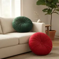 TODOHOGAR SANTIAGO DE CHILE - Set De 2 Cojines Redondos 44cm - combinado