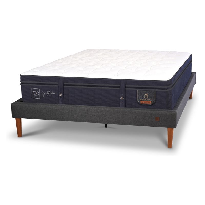 CIC - Cama Europea Curve Super Premium 2 Plazas X 2.00Mt Base Normal Cic