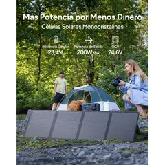 ALTERNATIVE - Panel Solar Portátil 200w248V - Estación De Energía