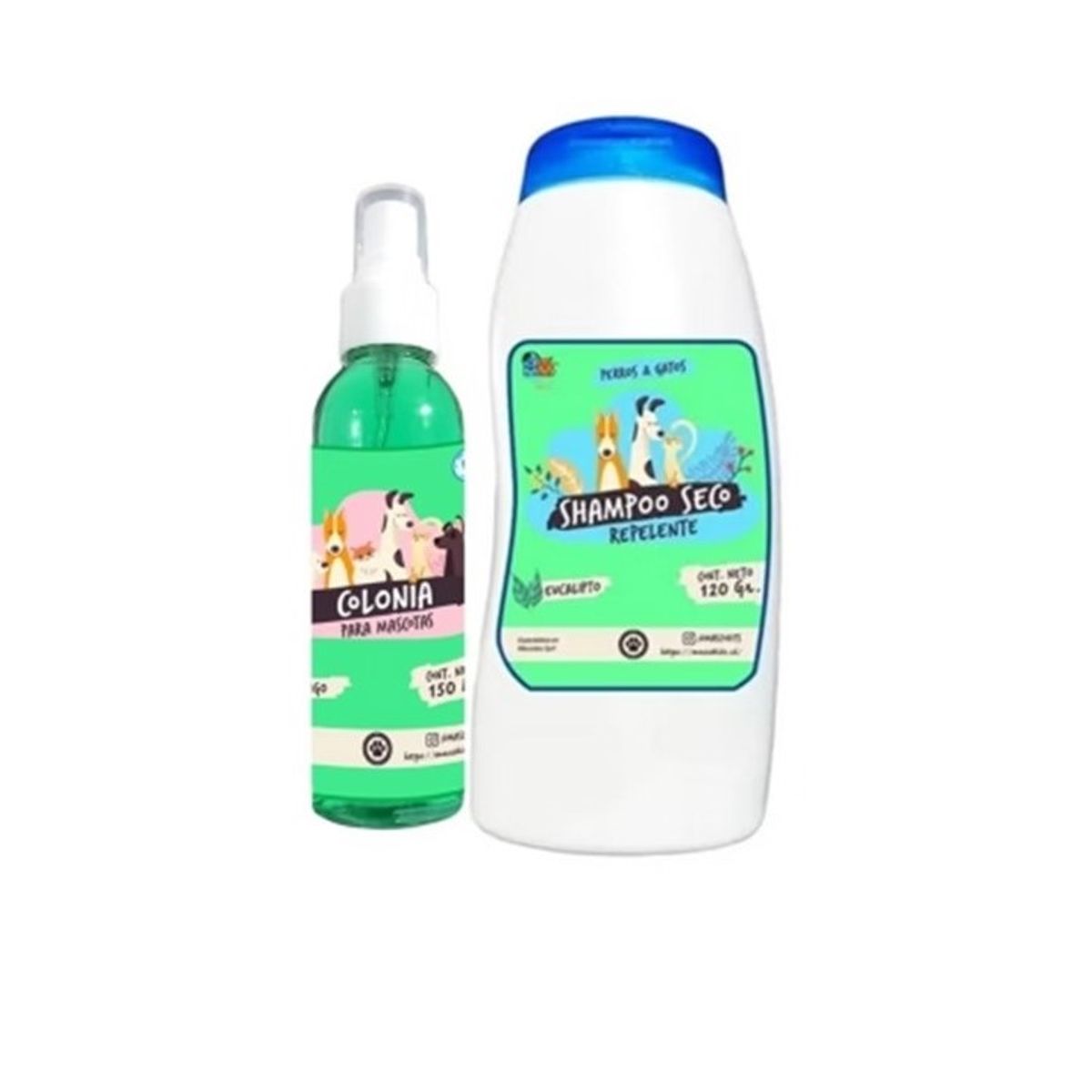 MASCOKITS - Kit Para Gato Shampoo Seco  Colonia Mango Eucalipto.