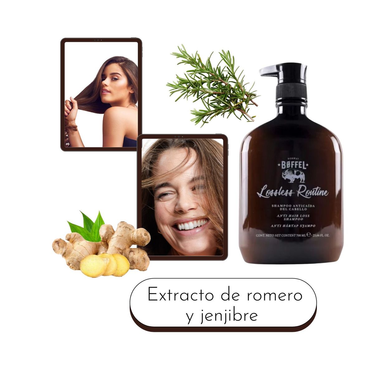BOFFEL - Shampoo Boffel Lossless Rontine 700ml Anticaida Stimula Fortalece