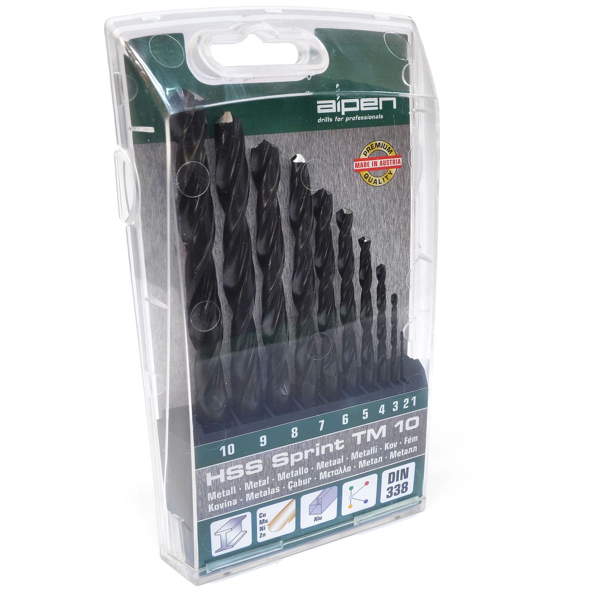 ALPEN - Set Brocas 10 Metal HSS Sprint TM10
