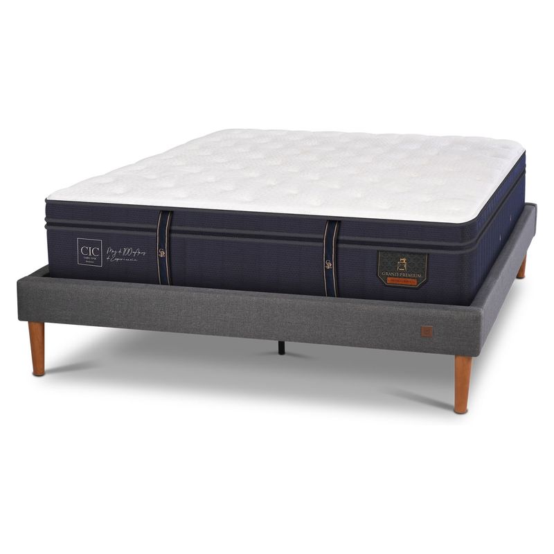 CIC - Cama Europea Curve Grand Premium 2 Plazas X 2.20Mt Base Normal Cic