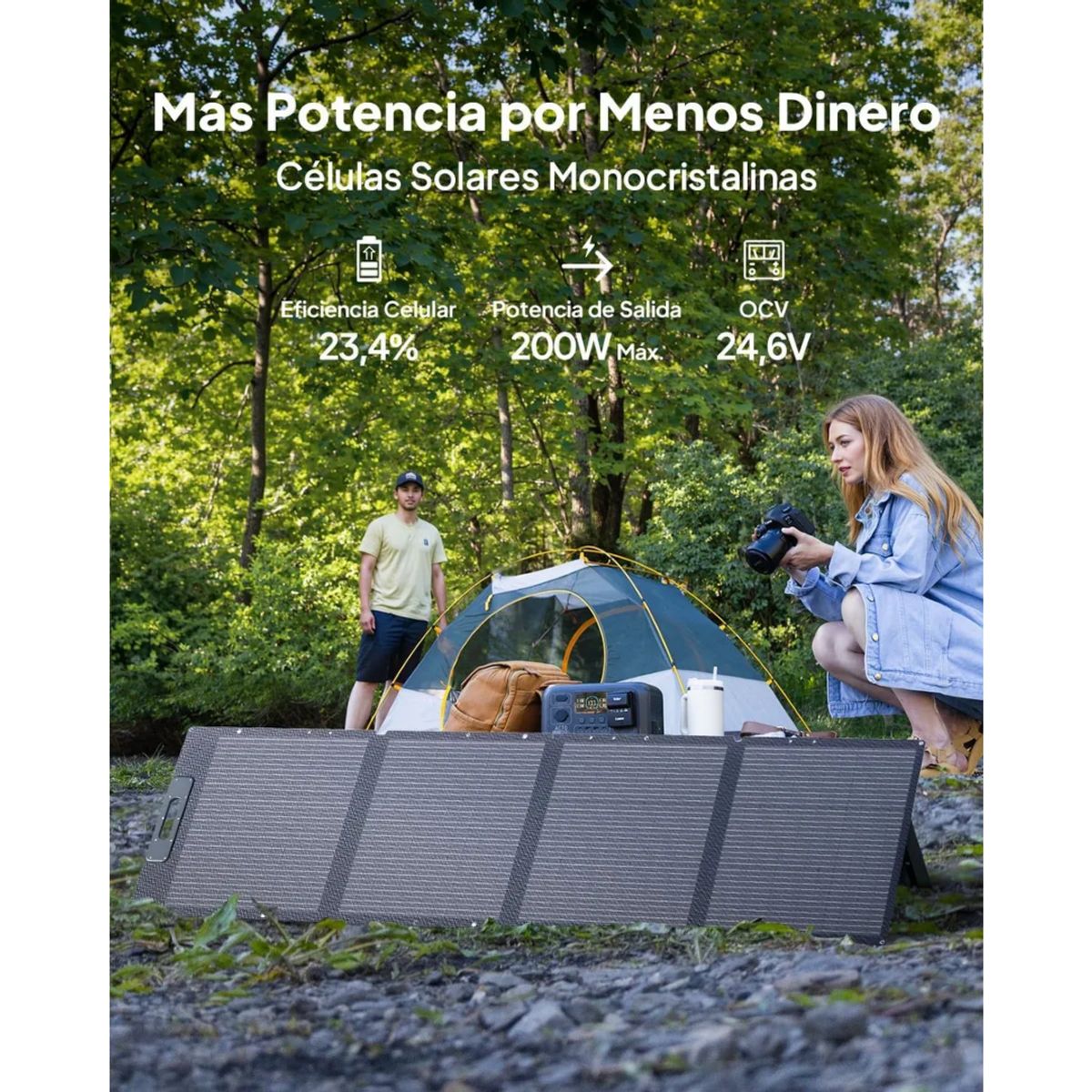 ALTERNATIVE - Panel Solar Portátil 200w248V - Estación De Energía