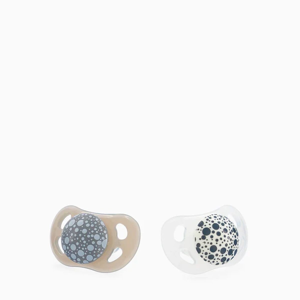 TWISTSHAKE - Chupetes Twistshake 6+m 2 uns Gris / Blanco Pastel