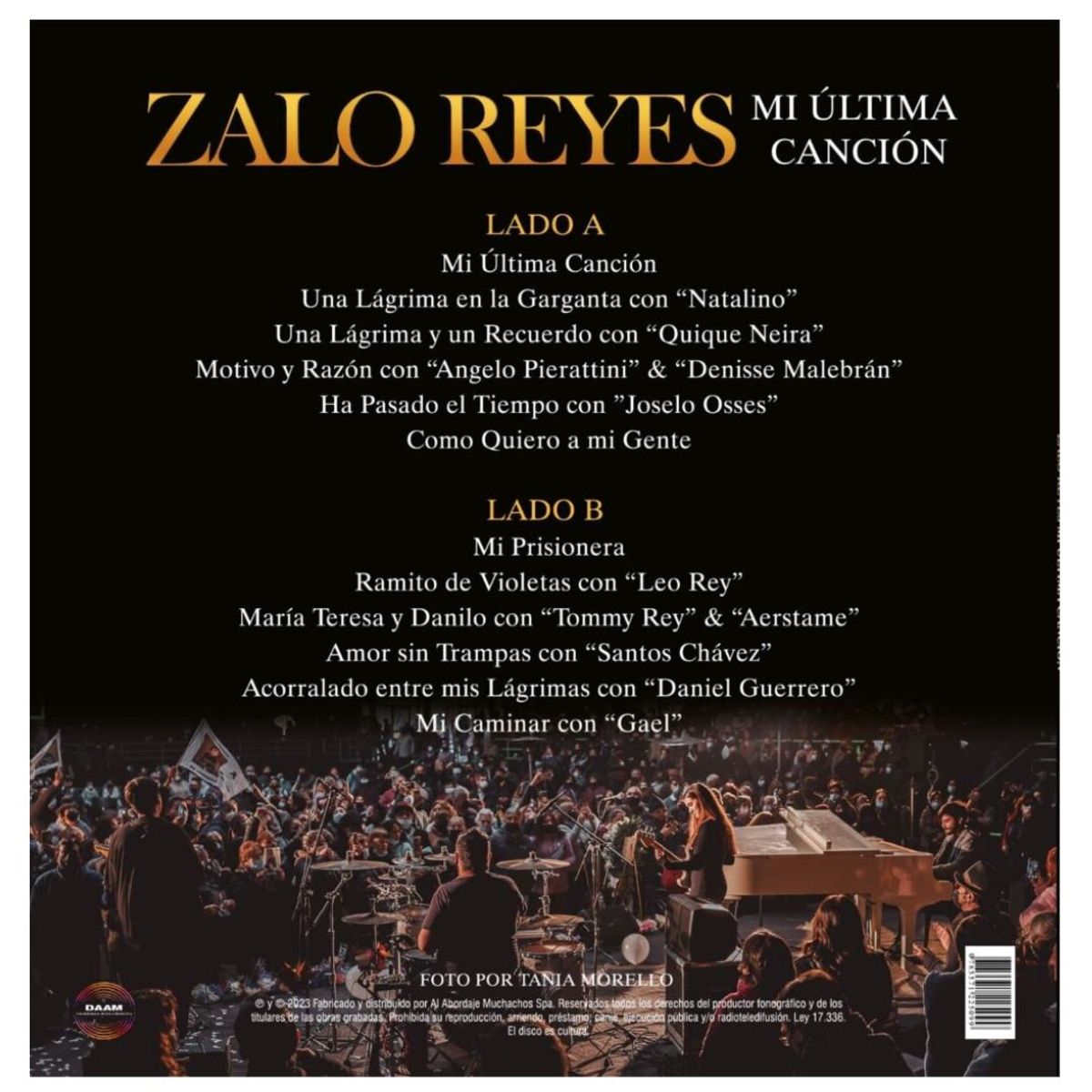 GENERICO - ZALO REYES - MI ULTIMA CANCION / VINILO