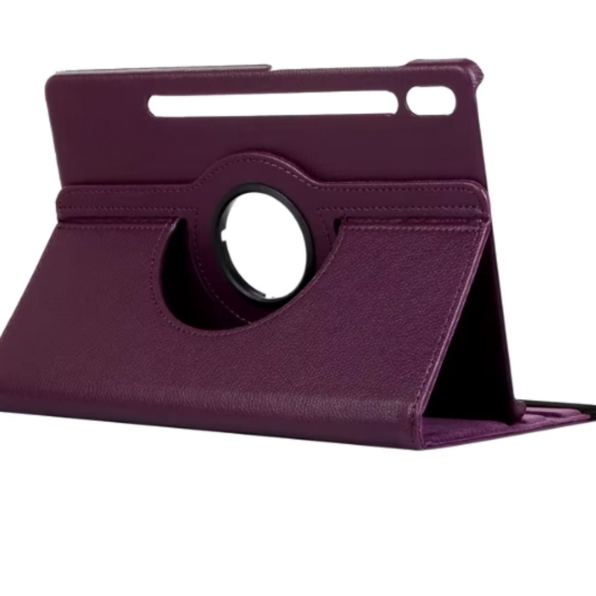 GENERICO - Carcasa Funda Giratoria Para Tablet Samsung S9 Fe 10.9 Morado + Vidrio