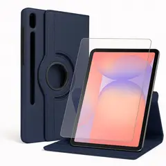 GENERICO - Carcasa Funda Giratoria Para Tablet Samsung S10 Lite Azul + Vidrio