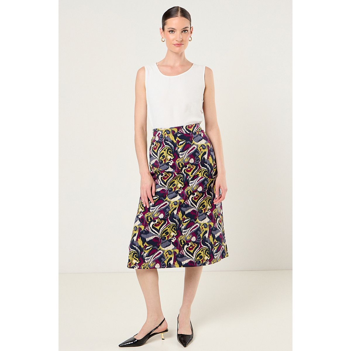 MA GRIFFE - Falda Fantasia Mujer Beige Magriffe