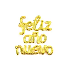 GENERICO - GLOBO METALICO CURSIVO F.A.N DORADO 63 X 48 CM X1 UNI