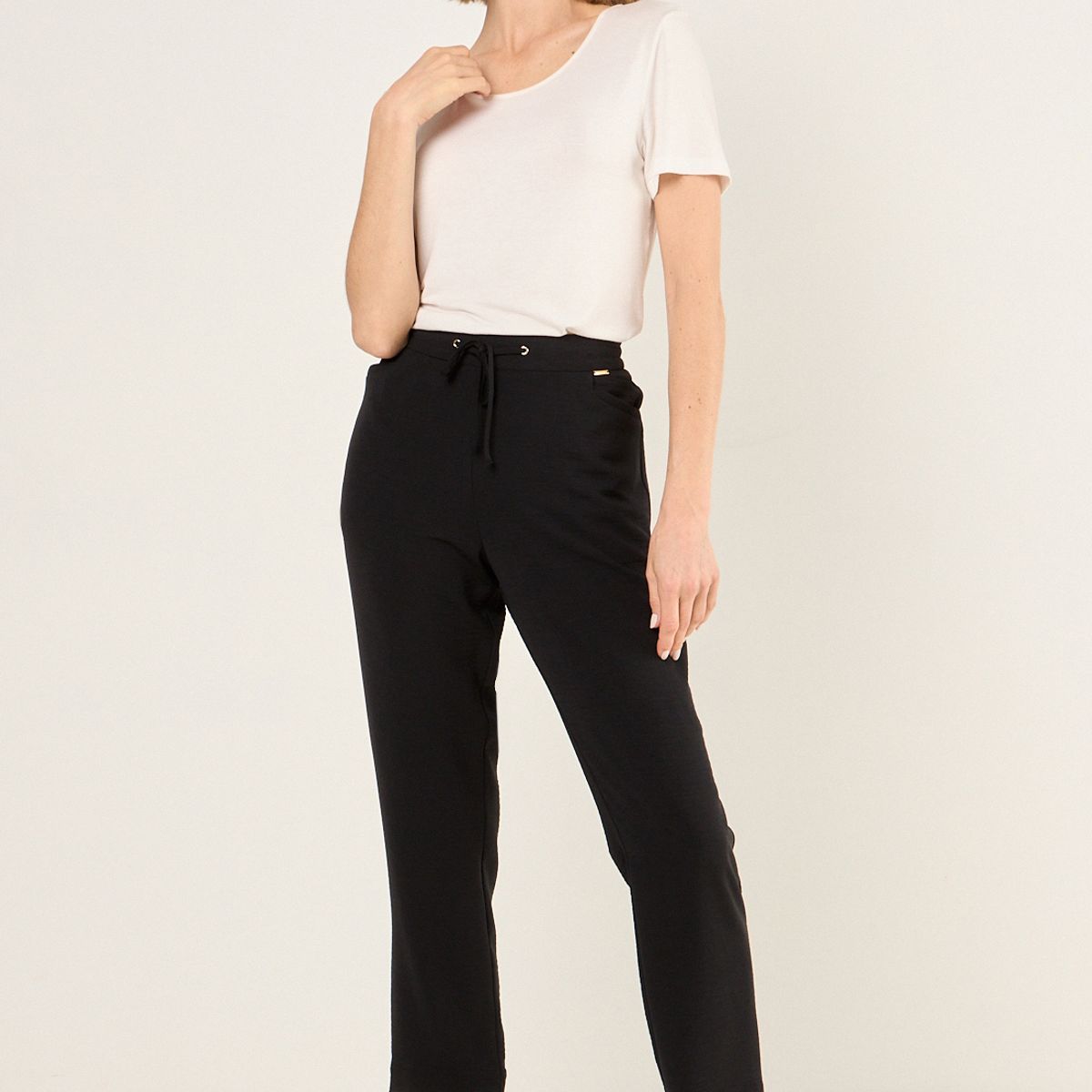 MA GRIFFE - Pantalon Liso Mujer Negro Magriffe