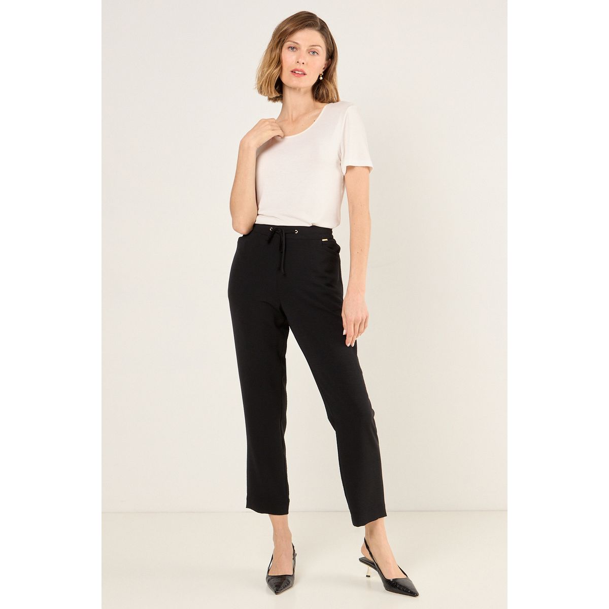 MA GRIFFE - Pantalon Liso Mujer Negro Magriffe