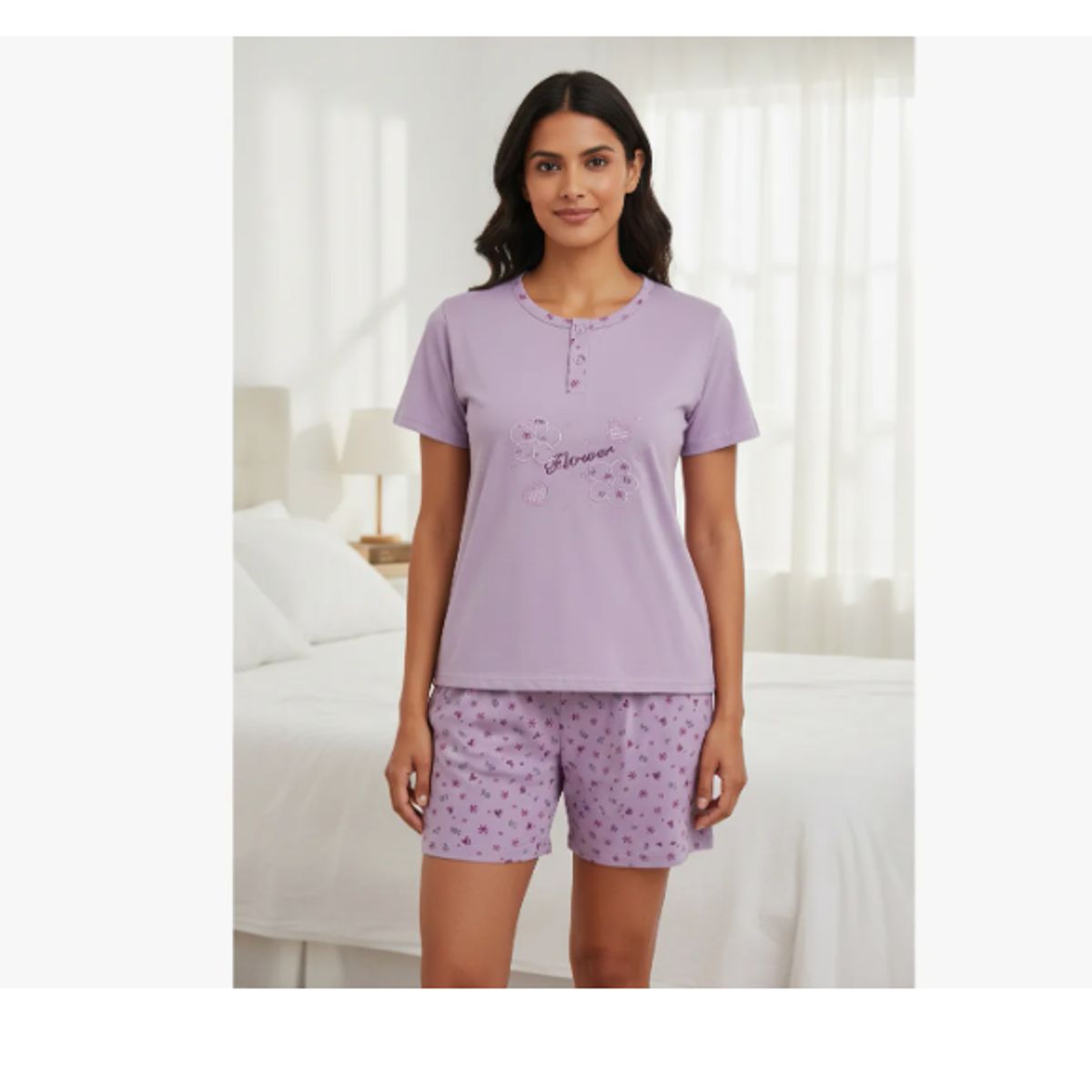 AGW - Pack 3 Pijamas Mujer Manga Corta Algodón