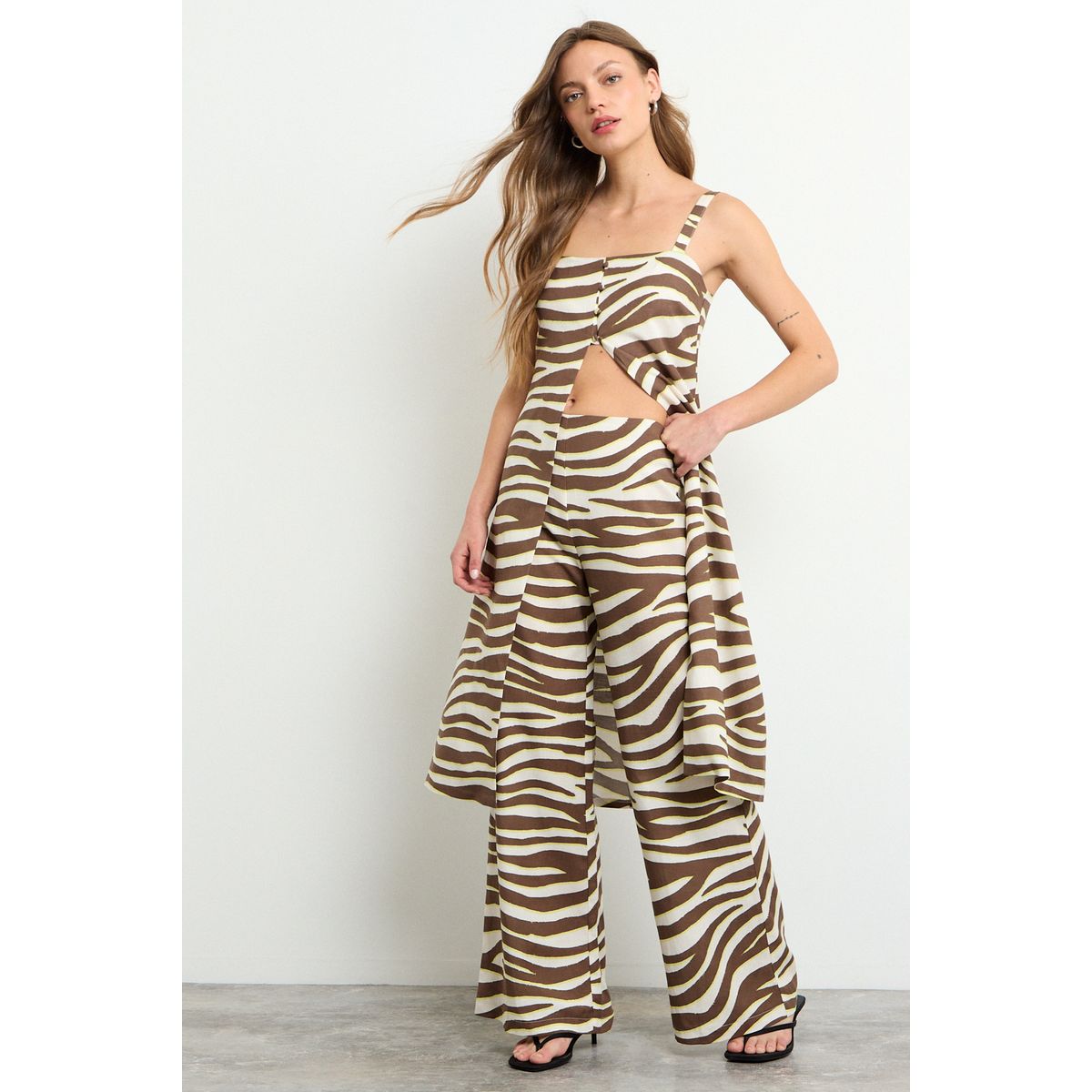 IO - Pantalon Fantasia Mujer Café Io