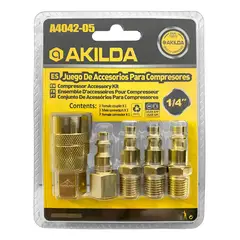 GENERICO - Set Accesorios O Acoples Rápido 14 Para Compresor Akilda