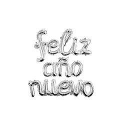 GENERICO - GLOBO METALICO CURSIVO F.A.N PLATEADO 63 X 48 CM X1 UNI