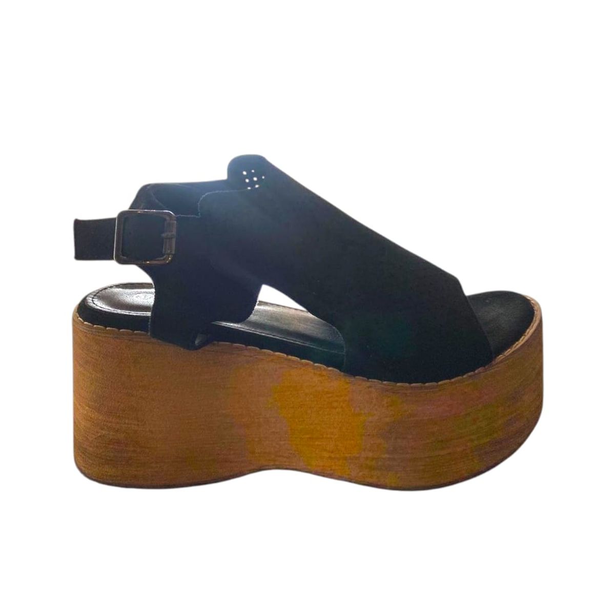 HERIEL - Sandalia Negra Plataforma Mujer