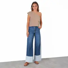 RAINDOOR - Pantalón Bicolor Franja White