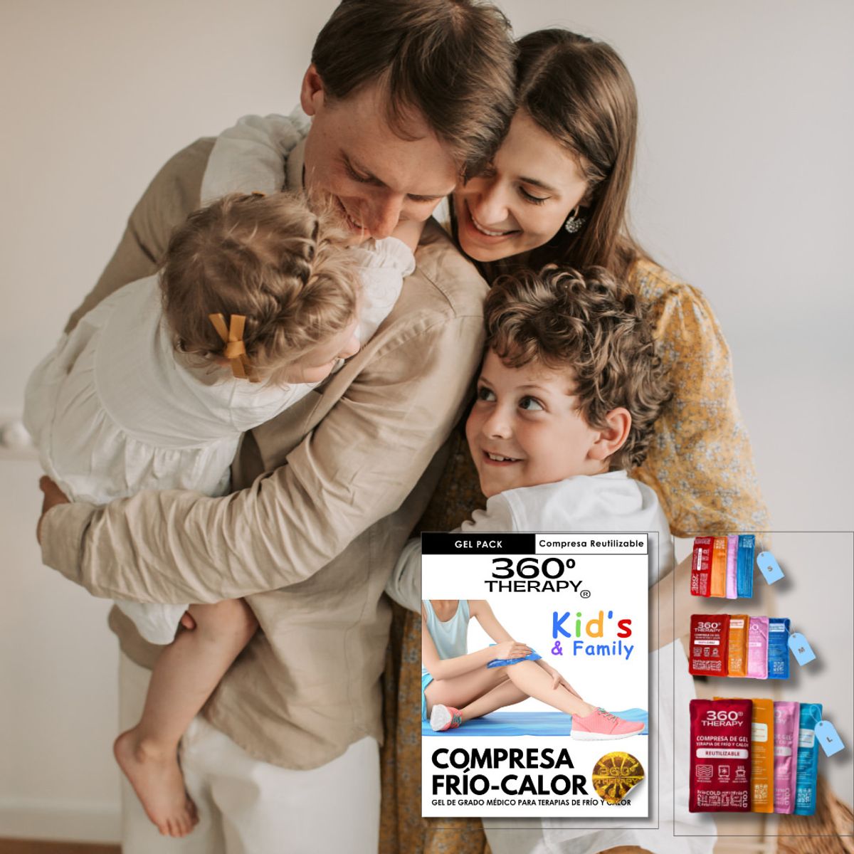 360 THERAPY - 3 Gel Packs Frío/Calor Kid's & Family
