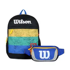 WILSON - Pack Mochila trino multicolor + Banano Delta azul-amarillo