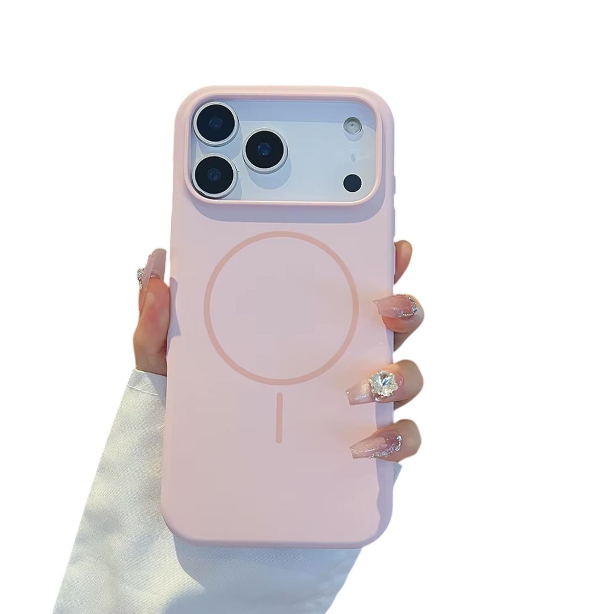 GENERICO - Carcasa Silicona Con Magsafe Iphone 17 Pro Max / Rosa