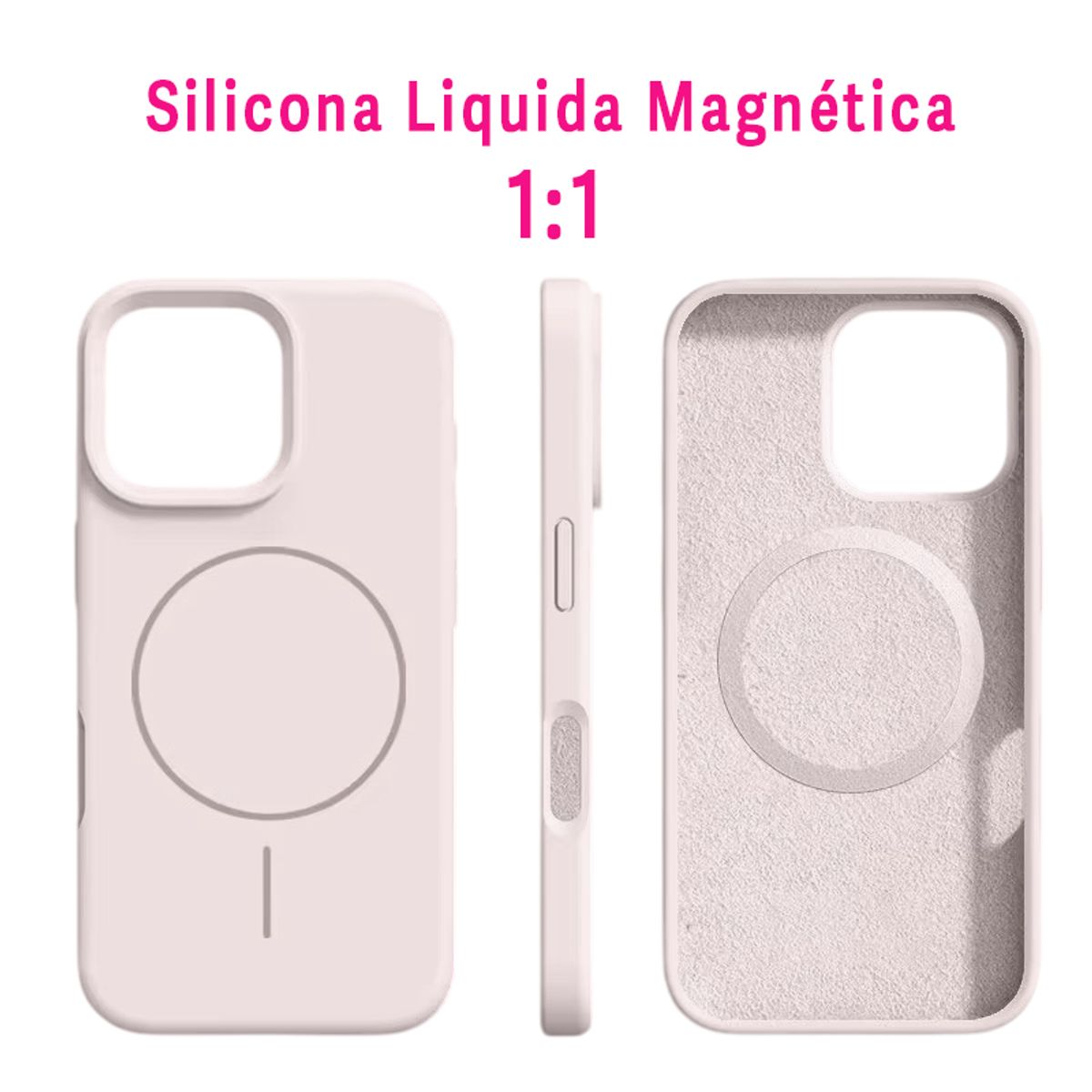 GENERICO - Carcasa Silicona Con Magsafe Iphone 17 Pro Max / Rosa