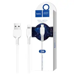 HOCO - Cable Usb a Lightning X20 2 metro Blanco para Iphone o Macbooks