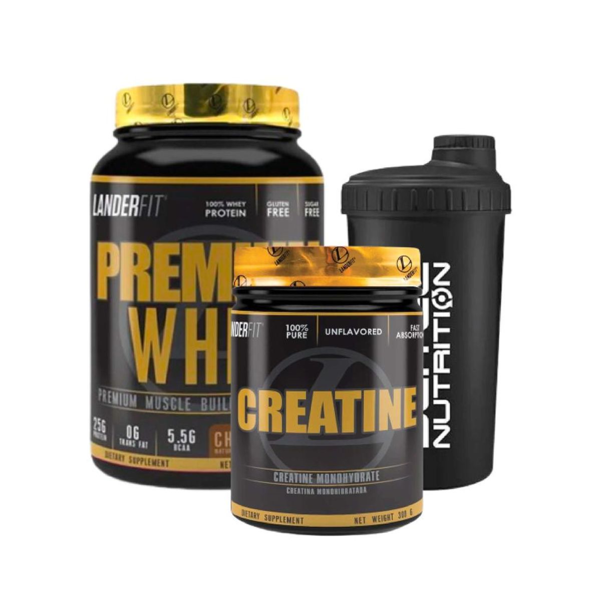 LANDERFIT - Pack Hard Work Proteina + Creatina - Chocolate Peanut Butter