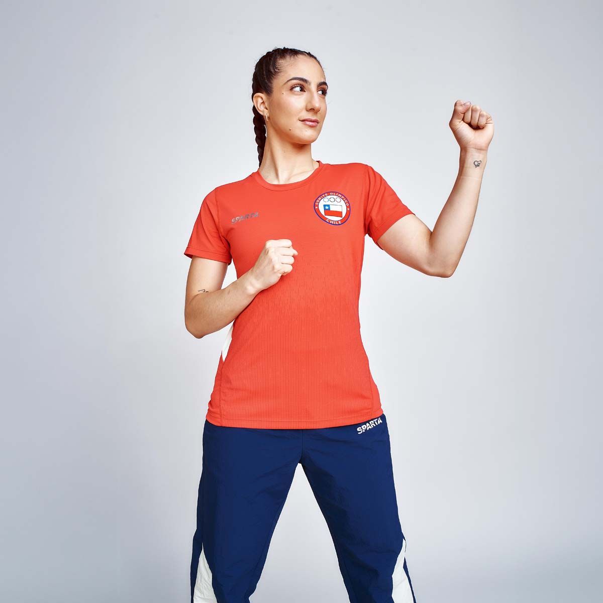 SPARTA - Polera Entrenamiento Mujer Sparta Team Chile Roja