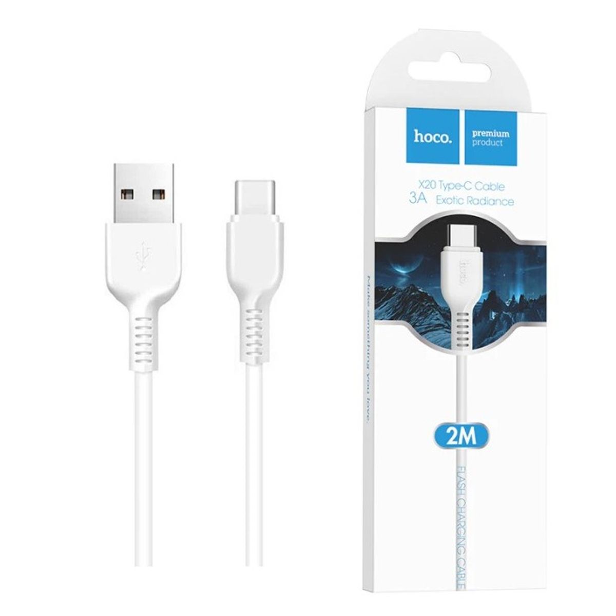 HOCO - Cable Usb a C Hoco X20 2 metro Blanco