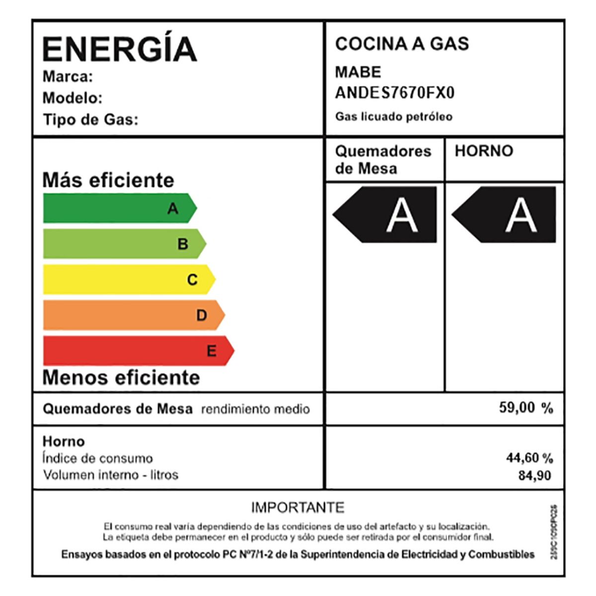 MABE - Cocina de Piso 76 cm Acero Inoxidable Mabe