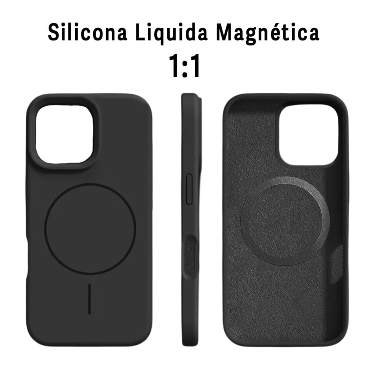 GENERICO - Carcasa Silicona Con Magsafe Iphone 17 Air / Negro