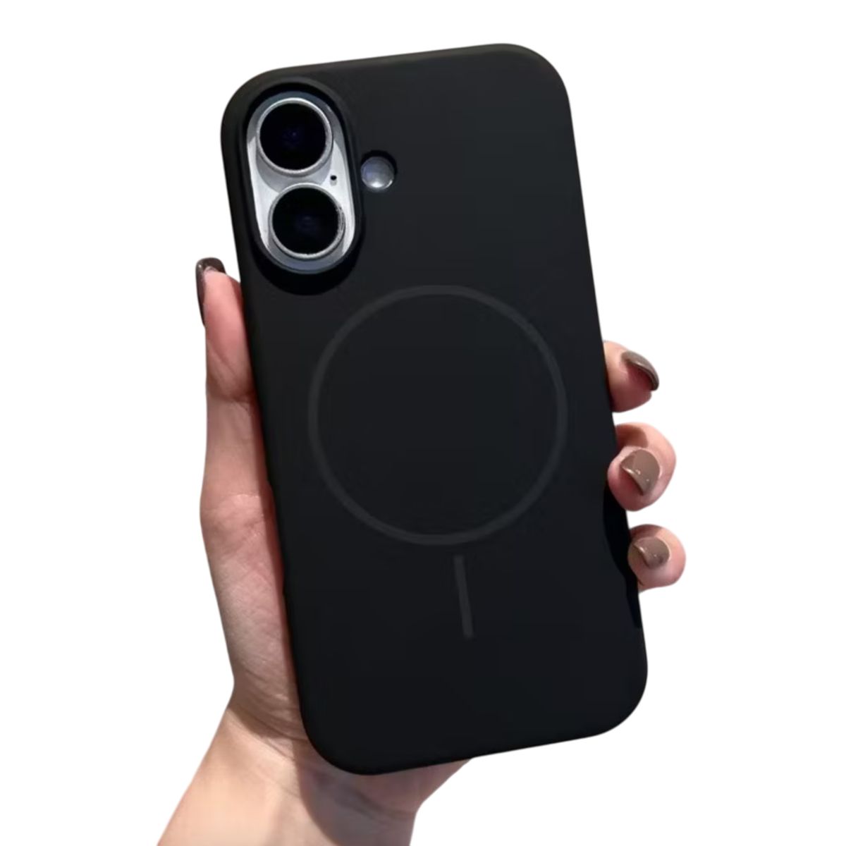 GENERICO - Carcasa Silicona Con Magsafe Iphone 17 / Negro