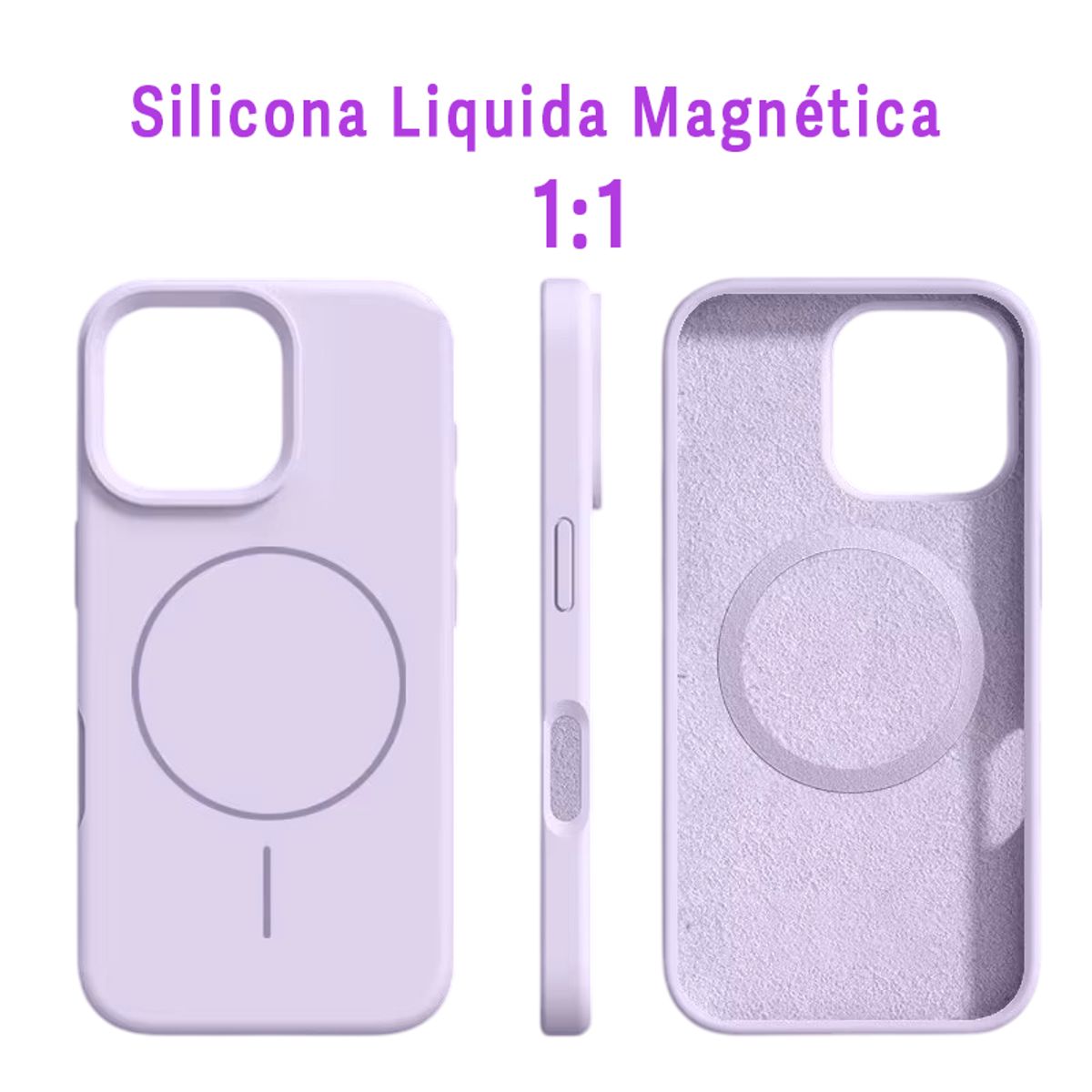 GENERICO - Carcasa Silicona Con Magsafe Iphone 17 Pro / Lavanda