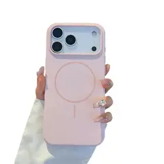 GENERICO - Carcasa Silicona Con Magsafe Iphone 17 Pro / Rosa