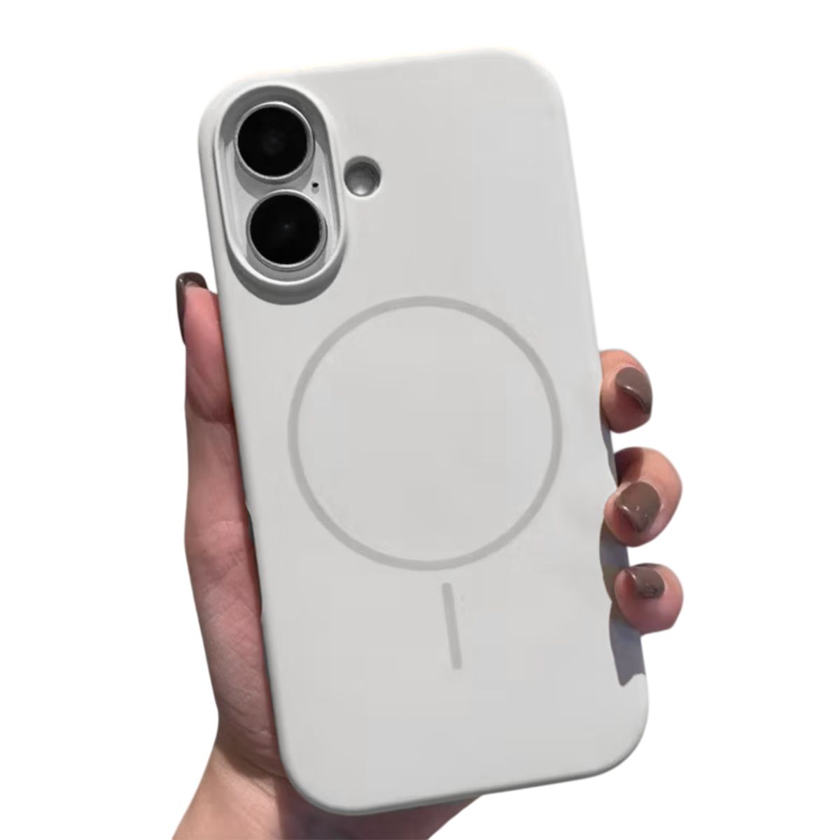 GENERICO - Carcasa Silicona Con Magsafe Iphone 17 / Blanco