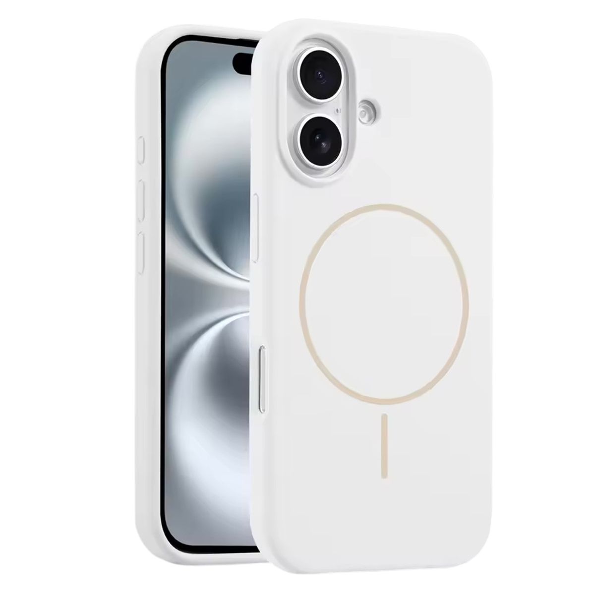 GENERICO - Carcasa Silicona Con Magsafe Iphone 17 / Blanco